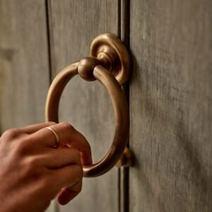 Grove Door Knocker, Antique Brass