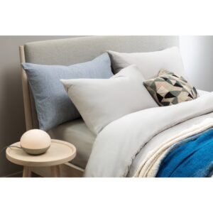 Heal’s Organic Cotton Sateen Fitted Sheet Grey