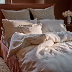 Embroidered Linen Duvet