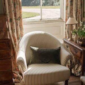 Clandon Armchair, Sage Stripe