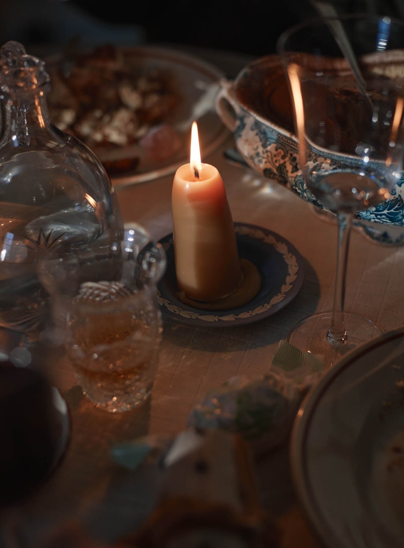 Beeswax Candles, Short, Set of Two - Image 3