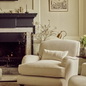 Abington Armchair, Ecru Linen