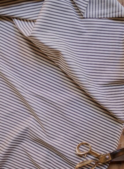 Mila Headboard Cover, Black Ticking Stripe