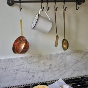 Bitra Hook Rail, Blackened Brass