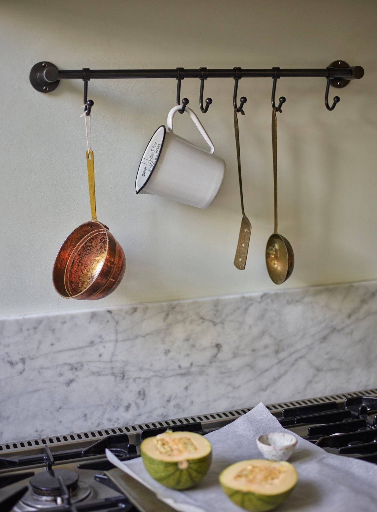 Bitra Hook Rail, Blackened Brass