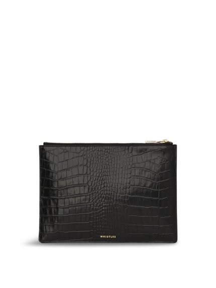 Shiny Croc Medium Clutch