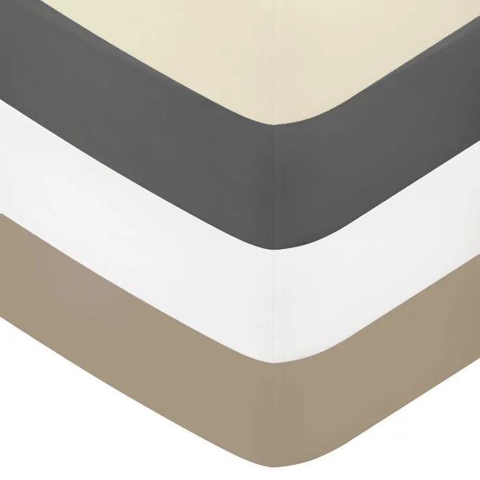 400 Thread Count Sateen Fitted Sheet Brown