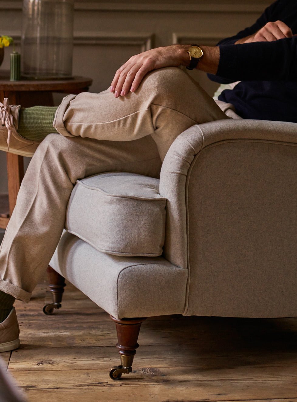 Abington Armchair, Midnight Blue Velvet - Image 4