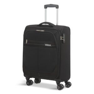 American Tourister Deep Dive Small 55cm Suitcase, Black/ Grey