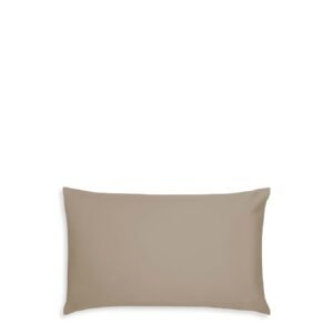 400TC Sateen Plain Dye Pillow Case Pair Brown