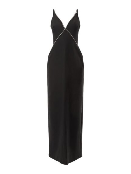 Val Plunge Embellished Maxi Dress