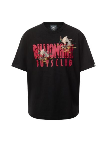 Duck Embroidered Straight Logo Slub T-Shirt