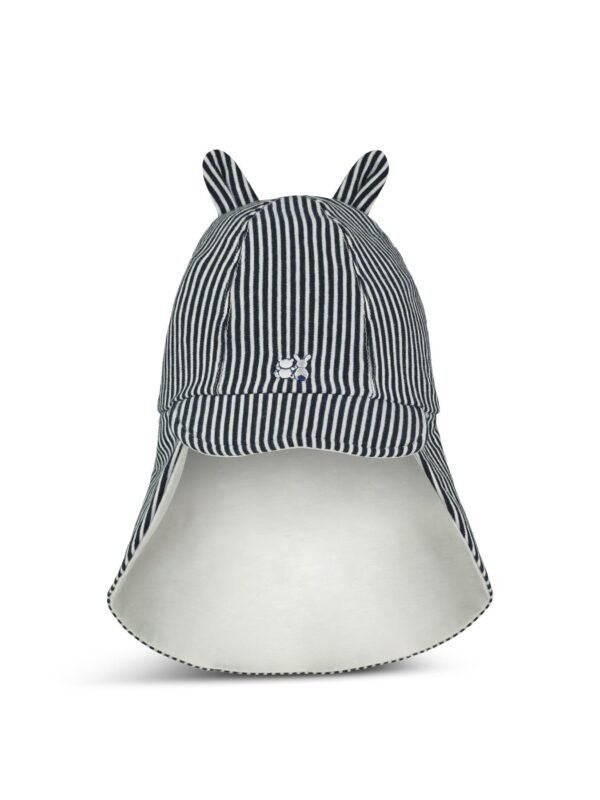 Finn Navy Striped Sun Cap With Ears