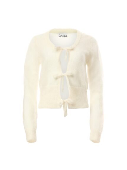 Light Mohair Tie String Cardigan