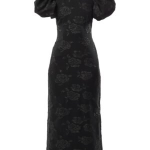 3D Jacquard Midi Dress