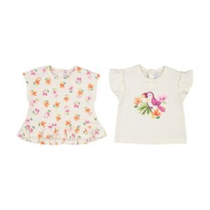 2 Short Sleeved Floral T-Shirts