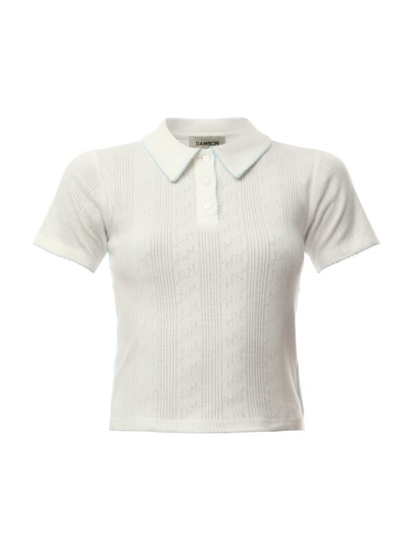 Devon Pointelle Polo Tee