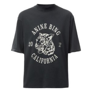 Avi Tee Collegiate Leopard - Washed Charcoal