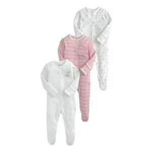 Ditsy Cherry Sleepsuits (Set of 3)