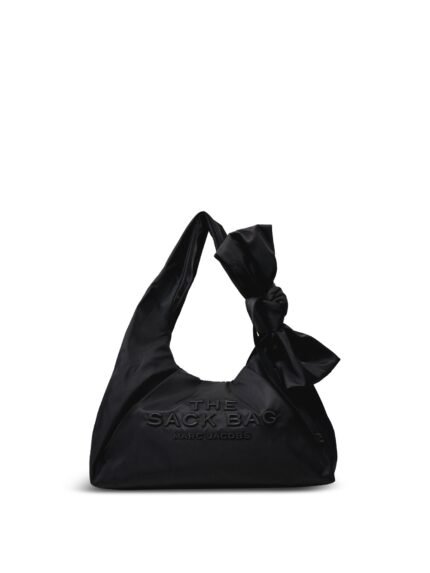 The Bow Nylon Sack Bag Black