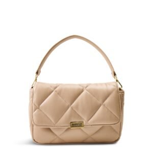 B.Intl Soft Quilt Shoulder Bag Beige