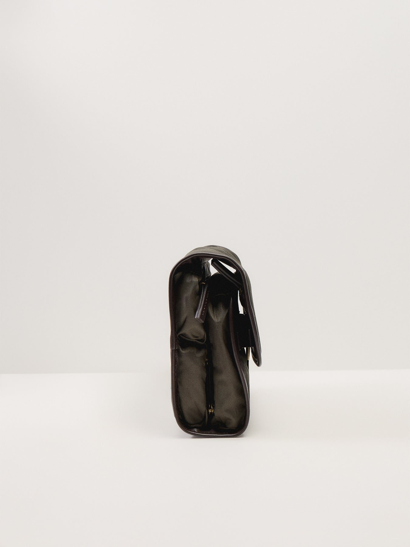 Barbour Wax Hanging Washbag Olive - Image 3