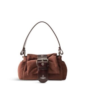 Hazel Suede Treasure Handbag Brown