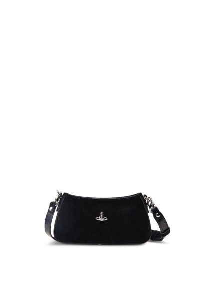 Tasha Shoulder Phone Bag Leather Black