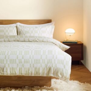 Avery Geo Duvet Set Green