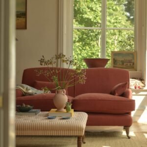 Abington Sofa, Two Seater, Rust Linen