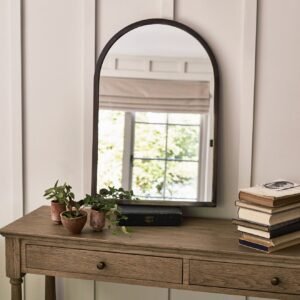 Aster Arched Mirror, Blackened Brass