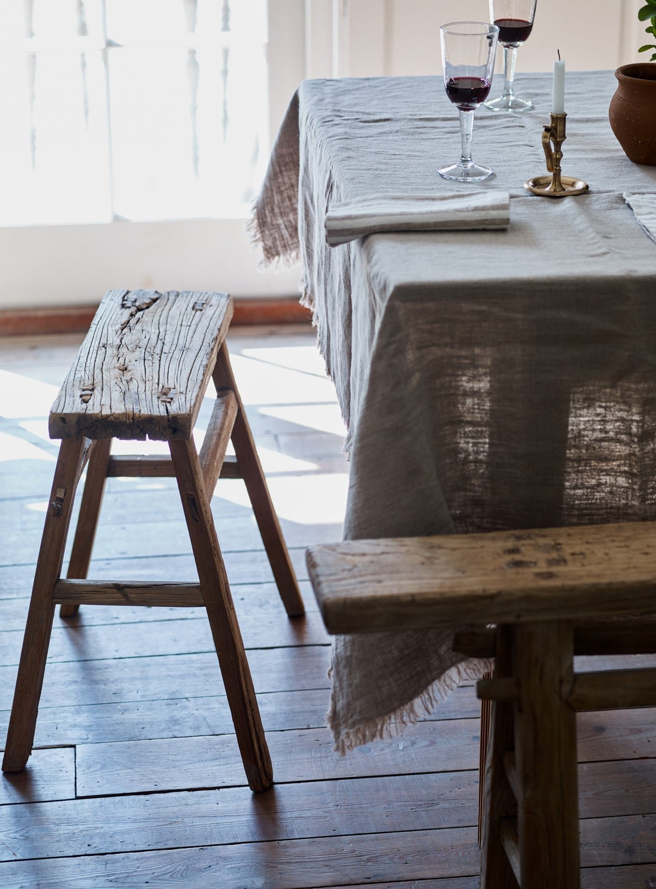 Benvy Rustic Stool, Small - Image 4