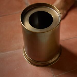 Bilton Bathroom Bin, Antique Brass