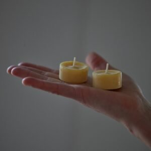 Beeswax Tealight Candles, Set of Nine