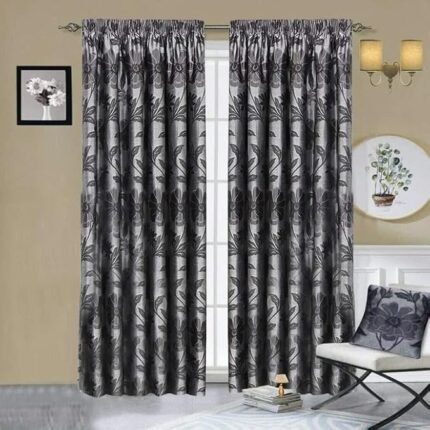 Antalya Floral Jacquard Fully Lined Pencil Pleat Window Curtains