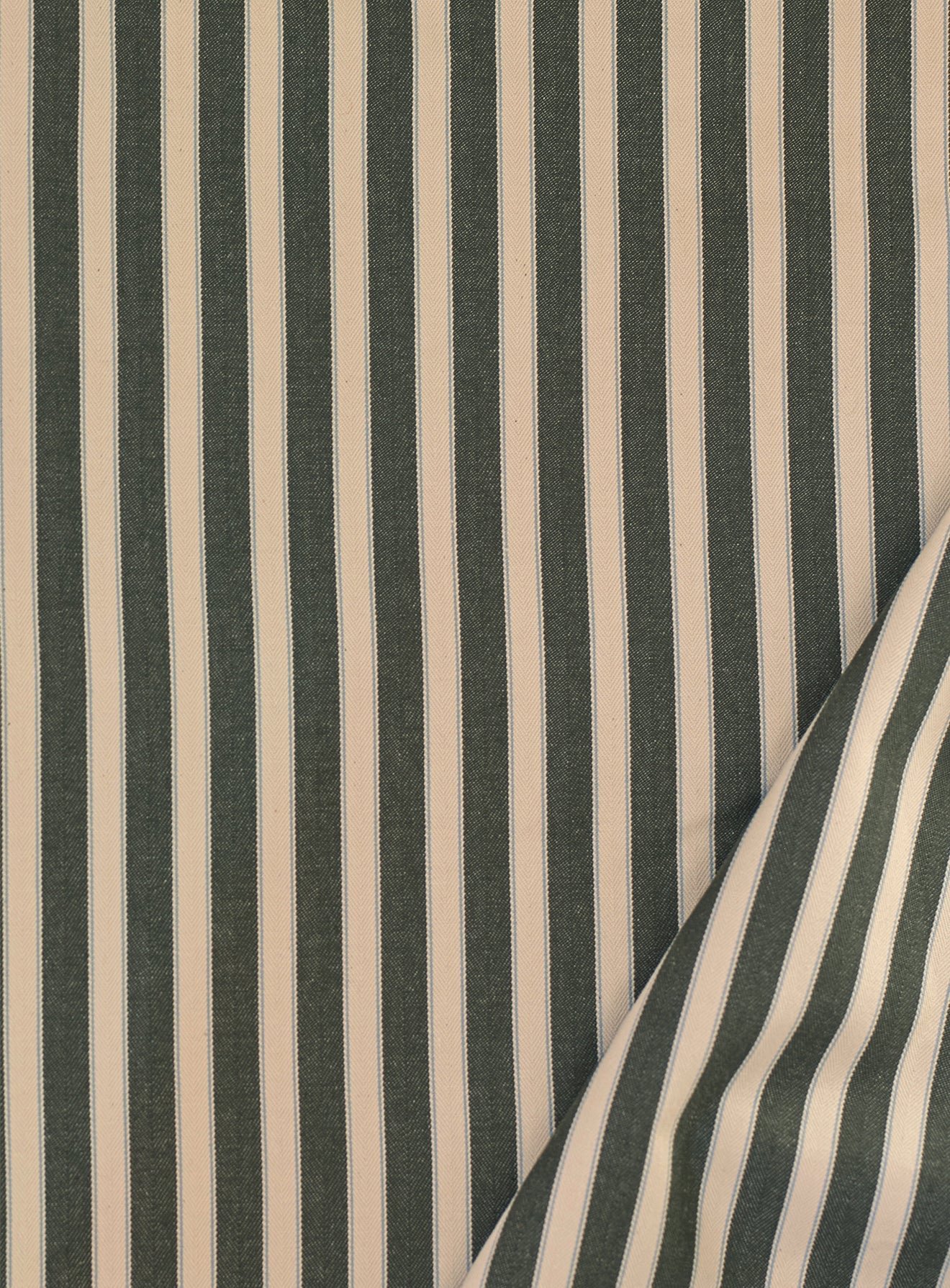 Abington Footstool, Heritage Green Stripe