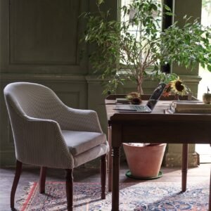 Bennett Library Chair, Blue Ticking Stripe