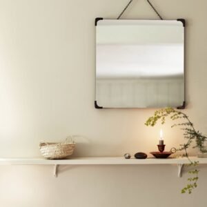 Bilton Bathroom Mirror, Blackened Brass