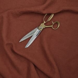 Abington Footstool, Rust Linen