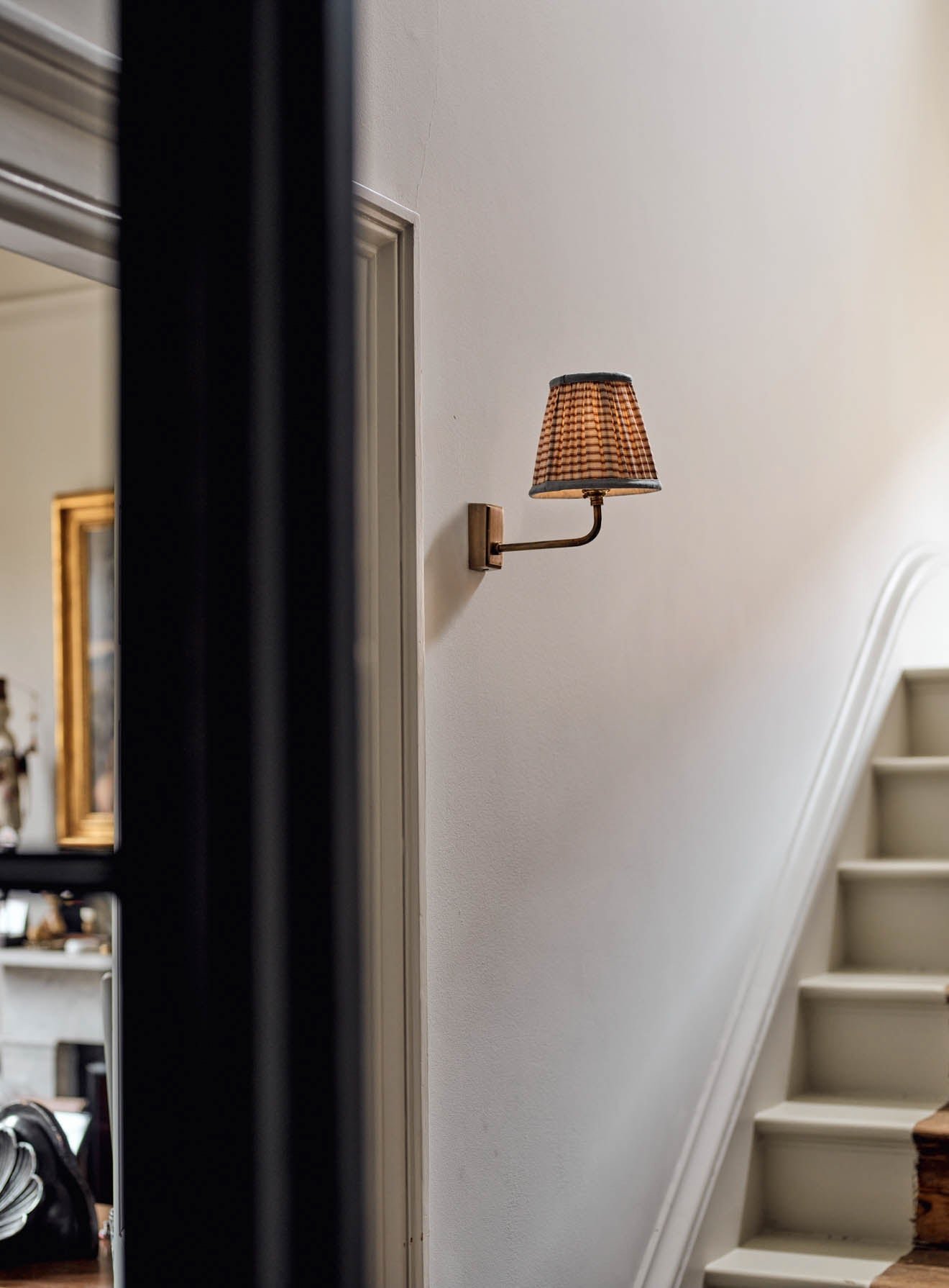 Bonnie Cotton Lampshade, Small, Red Stripe - Image 6