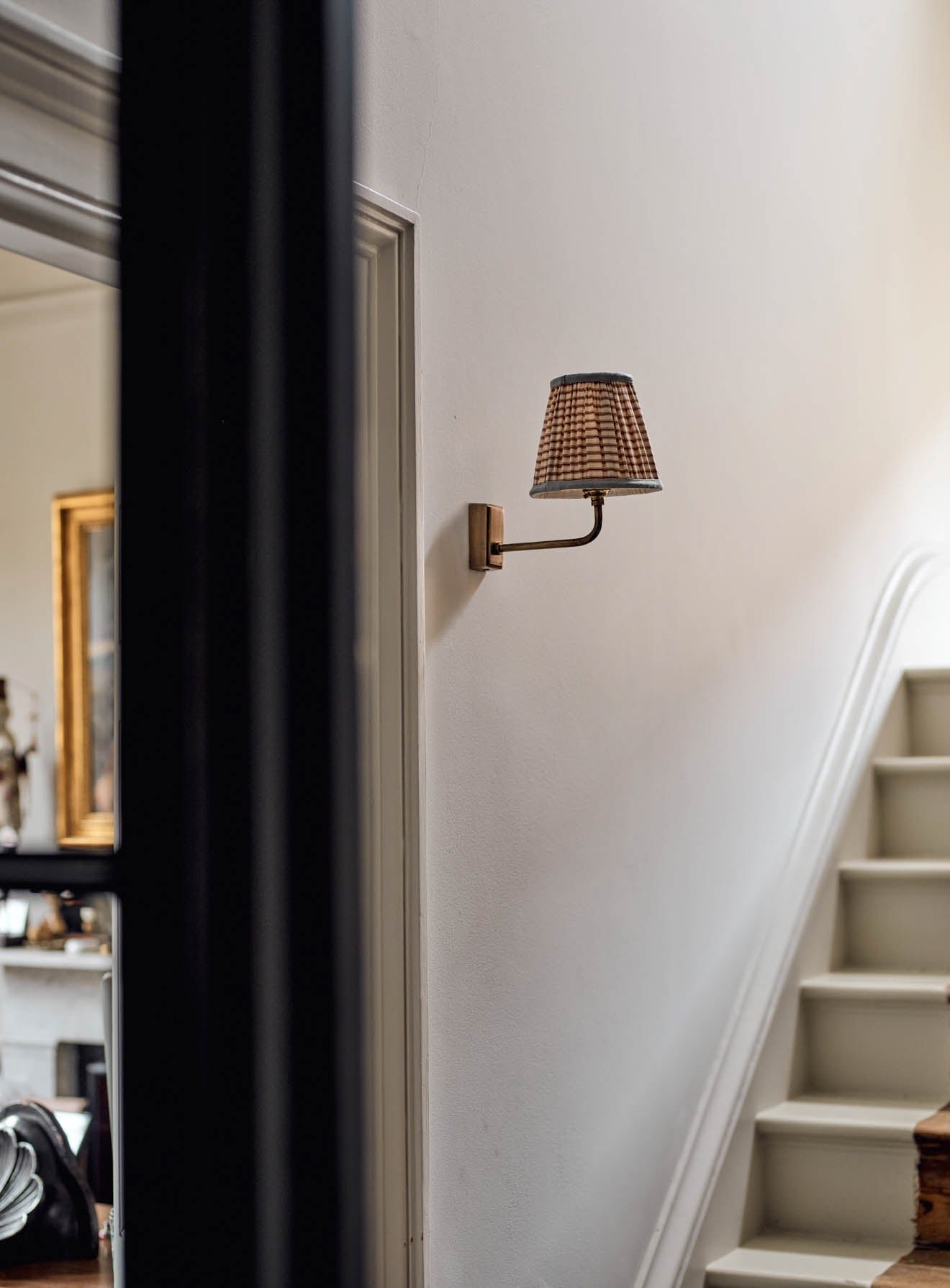 Bonnie Cotton Lampshade, Small, Red Stripe - Image 3