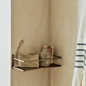 Bilton Shower Shelf, Antique Brass