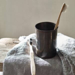 Bilton Toothbrush Holder, Blackened Brass