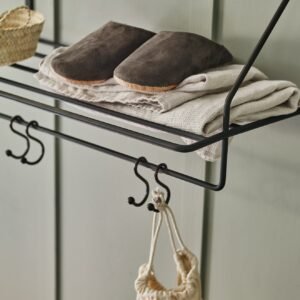 Bilton Towel Rack, Blackened Brass