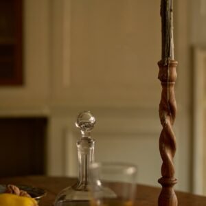 Albert Turned Oak Candlestick