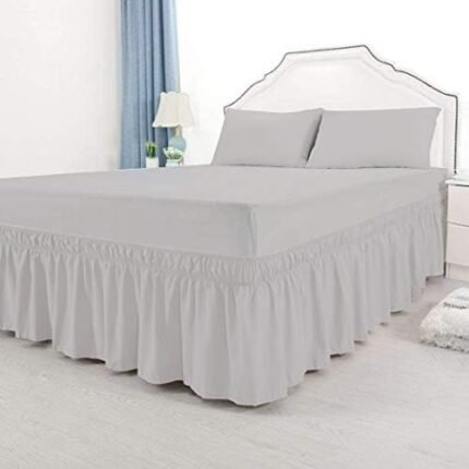 Plain Dyed Deep Fitted Valance Sheet Poly Cotton Sheet Single Double King Super King (Silver Grey, Single)  Amazon.co.uk: Home & Kitchen